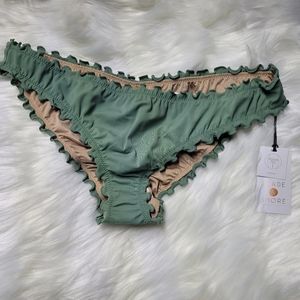 Green Ruffle Bikini Bottoms